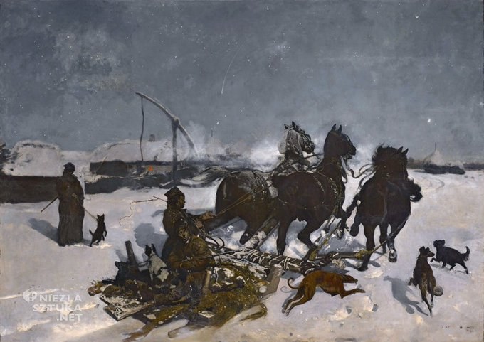 Noc księżycowa, 1876 olej, płótno Pałac w Radziejowicach